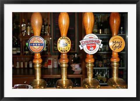 Framed Bar, Careys Bay Hotel, Careys Bay, Port Chalmers, Dunedin, New Zealand Print