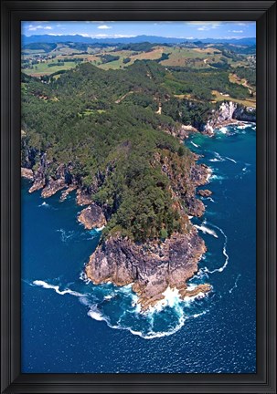 Framed Coast South of Hahei, Coromandel Peninsula Print
