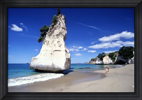 Framed Cathedral Cove, Coromandel Peninsula Print
