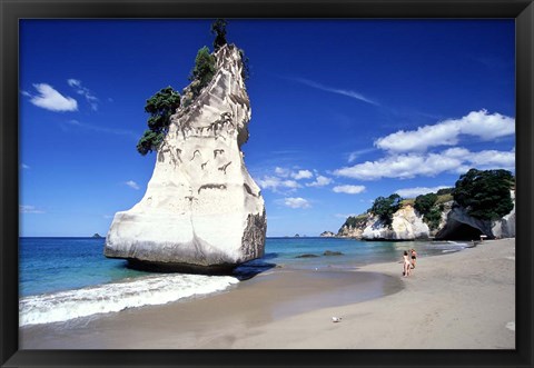 Framed Cathedral Cove, Coromandel Peninsula Print