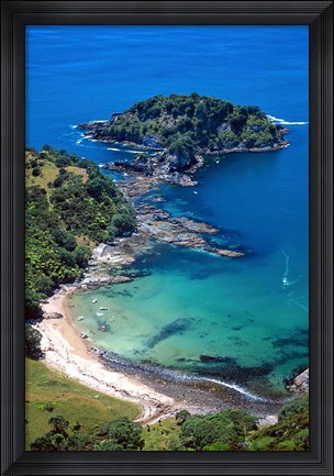 Framed Tapuaetahi Bay, Coromandel Peninsula Print