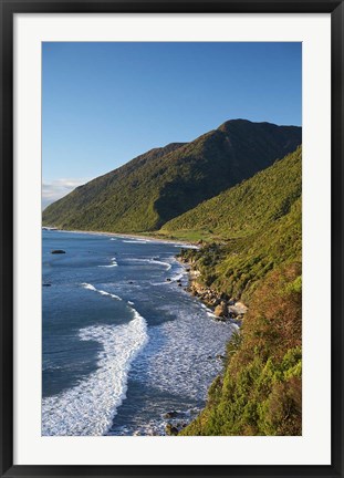 Framed Coastline, Twelve Mile Bluff, South Island, New Zealand Print