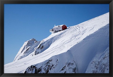 Framed Hut, Franz Josef Glacier, South Island, New Zealand Print