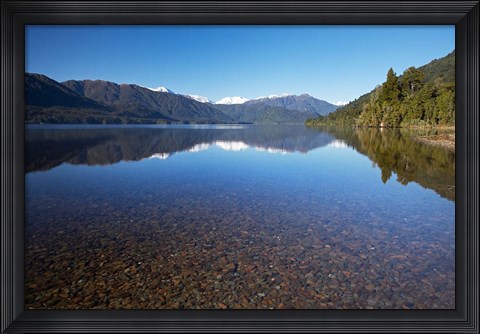 Framed Lake Kaniere, West Coast, South Island, New Zealand Print