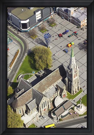 Framed Cathedral Church of Christ, Christchurch, South Island, New Zealand Print
