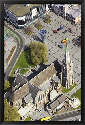 Framed Cathedral Church of Christ, Christchurch, South Island, New Zealand Print