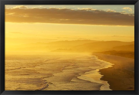 Framed Coast South of Dunedin, South Island, New Zealand Print