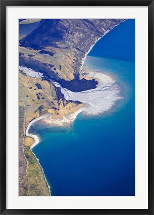 Framed Dingle Burn Entering Lake Hawea, South Island, New Zealand Print