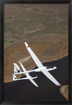 Framed Gliders Racing near Omarama, South Island, New Zealand Print