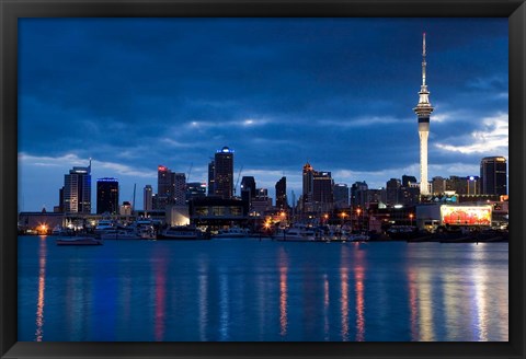 Framed Skytower, City Skylines, North Island, New Zealand Print