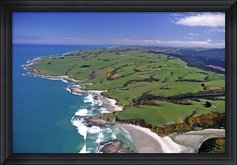 Framed Akatore Creek, South of Taieri Mouth, South Otago, New Zealand Print