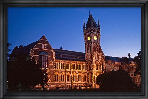 Framed Building at University of Otago, Dunedin, New Zealand Print
