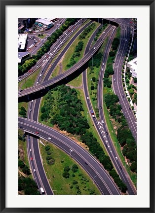Framed Spagetti Junction, Auckland, New Zealand Print