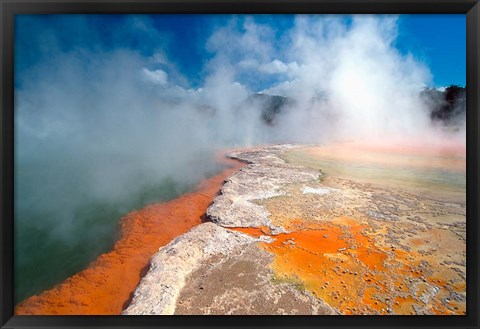 Framed Champagne Pool, Waiotapu Thermal Wonderland near Rotorua, New Zealand Print