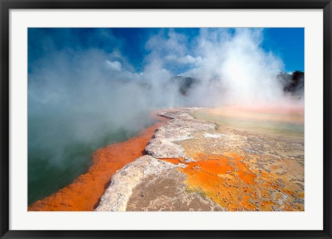 Framed Champagne Pool, Waiotapu Thermal Wonderland near Rotorua, New Zealand Print