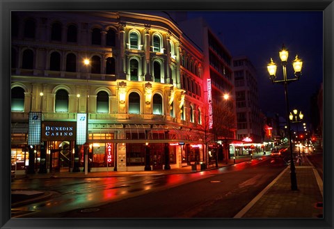 Framed Southern Cross Hotel and Dunedin Casino, Dunedin, New Zealand Print