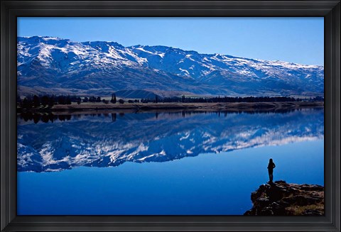 Framed Lake Dunstan and Pisa Range, Central Otago Print
