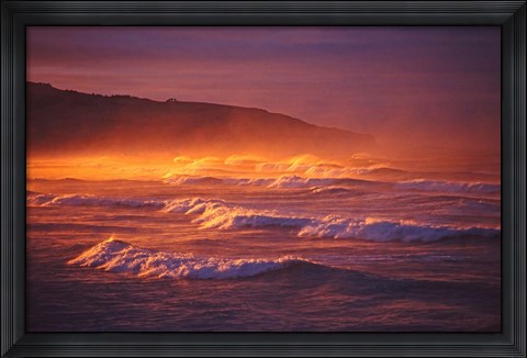 Framed St Clair Beach, Dunedin, New Zealand Print