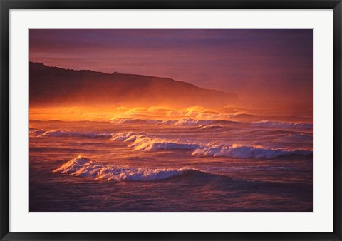 Framed St Clair Beach, Dunedin, New Zealand Print