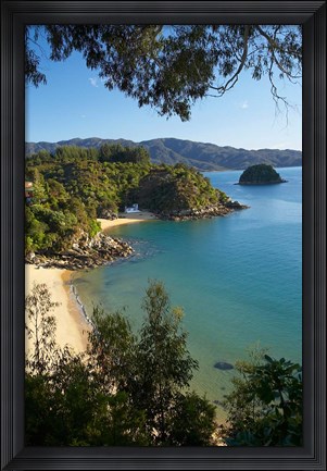 Framed Breaker Bay, Honeymoon Bay, South Island, New Zealand Print