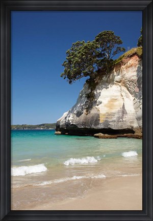 Framed Cathedral Cove, Coromandel Peninsula, North Island, New Zealand Print
