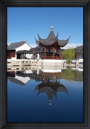 Framed Chinese Garden, Dunedin, Otago, South Island, New Zealand Print