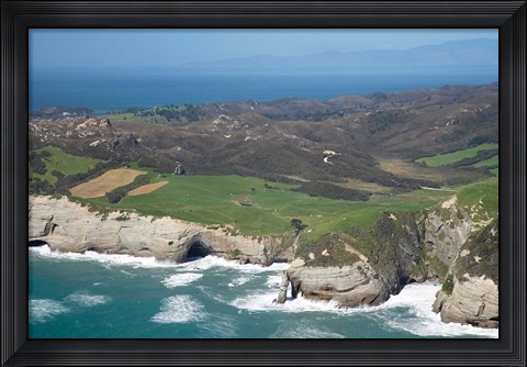 Framed Cliffs, Cape Farewell, South Island, New Zealand Print