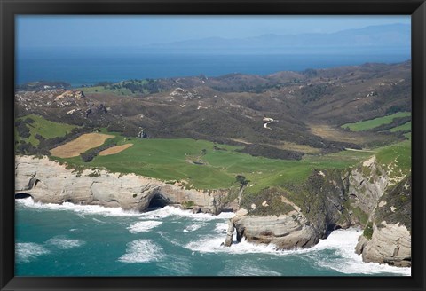 Framed Cliffs, Cape Farewell, South Island, New Zealand Print