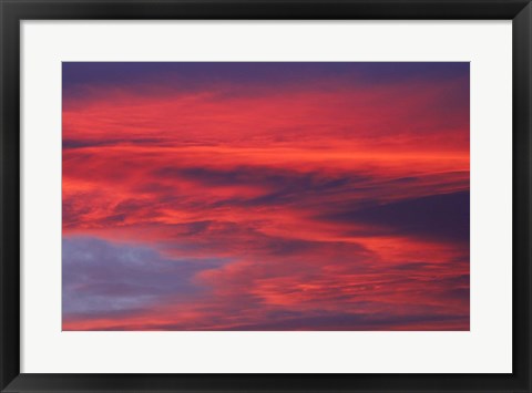 Framed Clouds, Sunset, Dunedin, Otago, South Island, New Zealand Print
