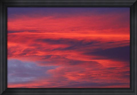 Framed Clouds, Sunset, Dunedin, Otago, South Island, New Zealand Print