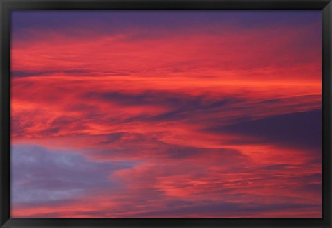 Framed Clouds, Sunset, Dunedin, Otago, South Island, New Zealand Print