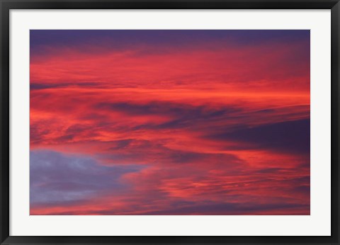 Framed Clouds, Sunset, Dunedin, Otago, South Island, New Zealand Print