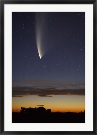 Framed Comet McNaught, South Island, New Zealand Print