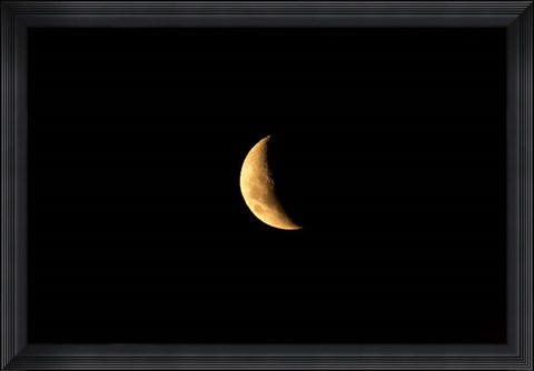 Framed Crescent Moon, Ashburton, South Island, New Zealand Print