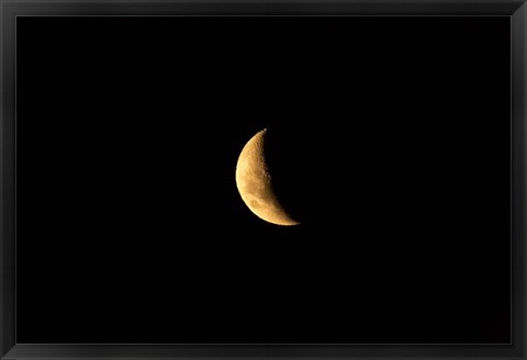 Framed Crescent Moon, Ashburton, South Island, New Zealand Print