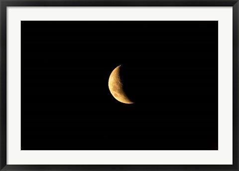 Framed Crescent Moon, Ashburton, South Island, New Zealand Print