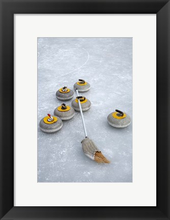 Framed Curling Stones, Idaburn Dam, South Island, New Zealand Print