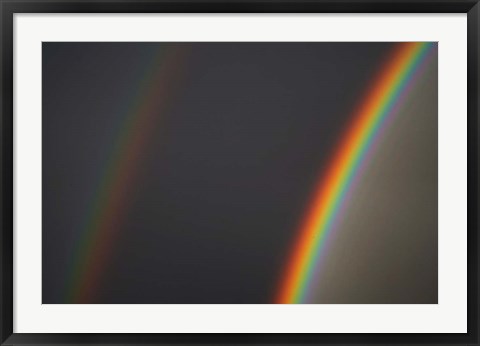 Framed Double Rainbow, Dunedin, Otago, South Island, New Zealand Print