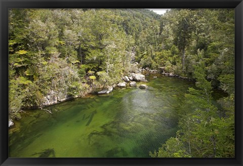 Framed Falls River, Abel Tasman, South Island, New Zealand Print