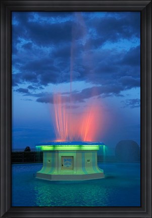 Framed Fountain, Marine Parade, Napier, Hawkes Bay, New Zealand Print