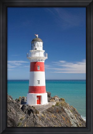 Framed Historic Cape Palliser Lighthouse (1897), Wairarapa, North Island, New Zealand Print