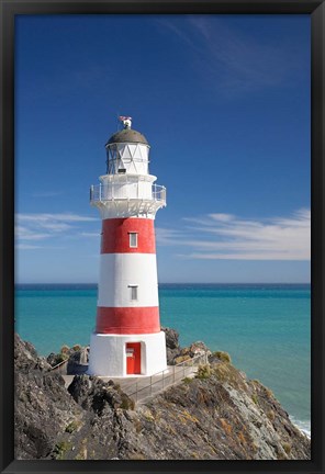 Framed Historic Cape Palliser Lighthouse (1897), Wairarapa, North Island, New Zealand Print