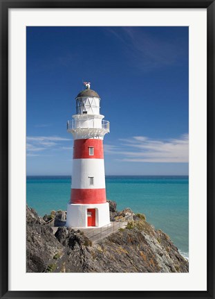 Framed Historic Cape Palliser Lighthouse (1897), Wairarapa, North Island, New Zealand Print