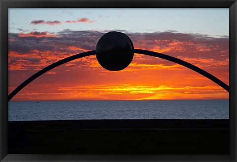 Framed Millennial Arch Ecliptic, Sunset, No Island, New Zealand Print