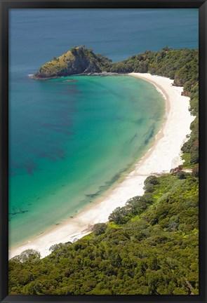 Framed New Chums Beach and Motuto Point, Coromandel Peninsula, North Island, New Zealand Print