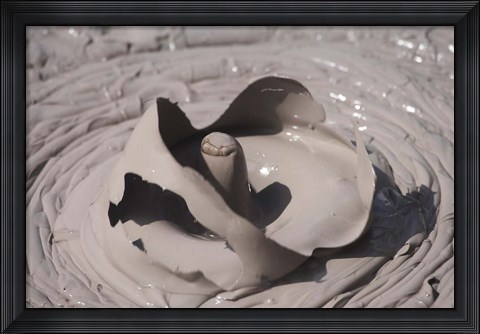 Framed New Zealand, North Island, Boiling Mud, geothermal land Print