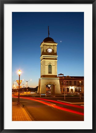 Framed New Zealand, North Island, Manawatu, Historic Clock Tower Print