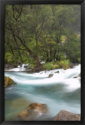 Framed New Zealand, North Island, Rapids on Tarawera River Print