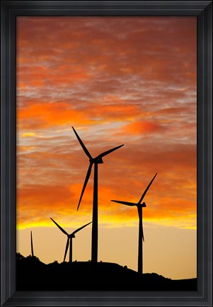 Framed New Zealand, North Island, Te Apiti Wind Farm, Energy Print