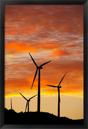 Framed New Zealand, North Island, Te Apiti Wind Farm, Energy Print